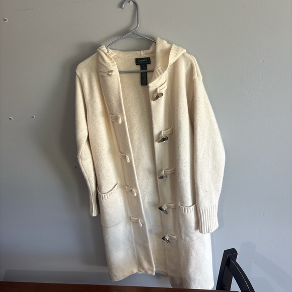 Ralph Lauren Women's Cream Hooded Cardigan - Picture 1 of 2
